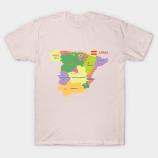 Administrative map of Spain T-Shirt